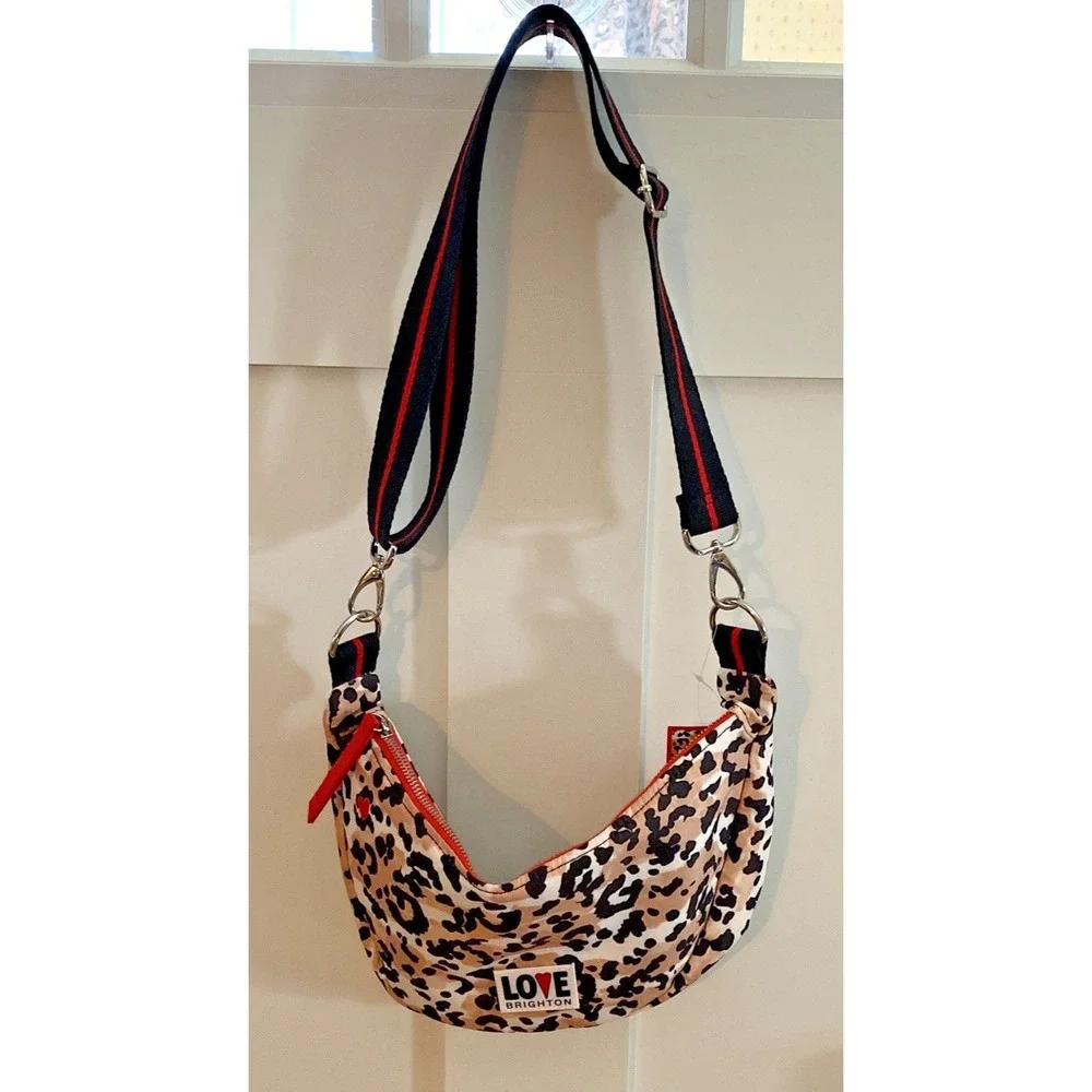 Brighton Spotted Love Swing Bag Leopard Print NEW with Tag